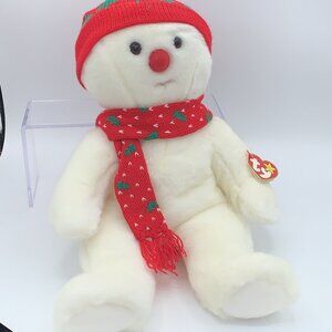 Snowboy Ty Beanie Buddy 1999 Christmas Frosty Snowman Toque Beanie Scarf
